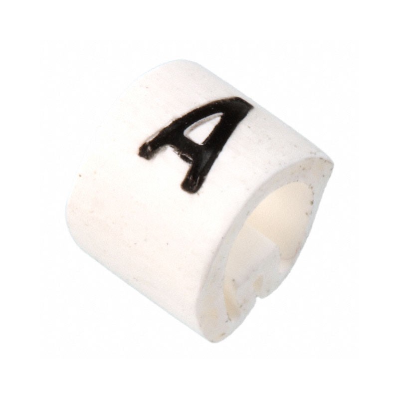 10 pcs : EC0832-000 - WIRE MARKER PUSH ON 4.5MM WHITE