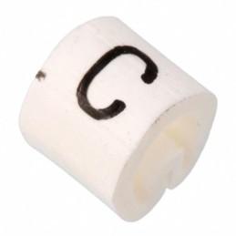 10 pcs : EC0834-000 - WIRE MARKER PUSH ON 4.5MM WHITE