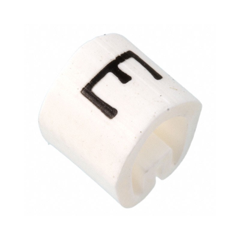 10 pcs : EC0836-000 - WIRE MARKER PUSH ON 4.5MM WHITE
