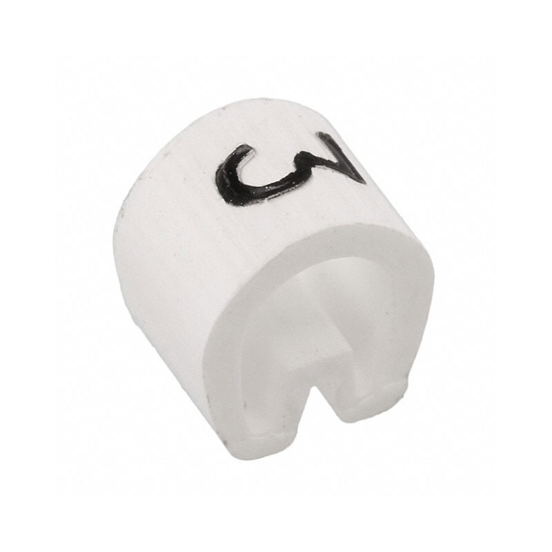 10 pcs : EC1128-000 - WIRE MARKER PUSH ON 4.5MM WHITE