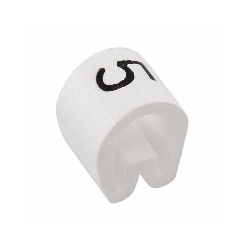 10 pcs : EC1130-000 - WIRE MARKER PUSH ON 4.5MM WHITE