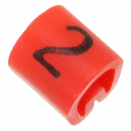 10 pcs : EC0573-000 - WIRE MARKER PUSH ON 4.5MM RED