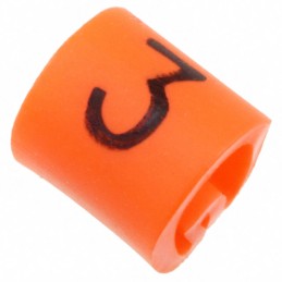 10 pcs : EC0575-000 - WIRE MARKER PUSH ON 4.5MM ORANGE