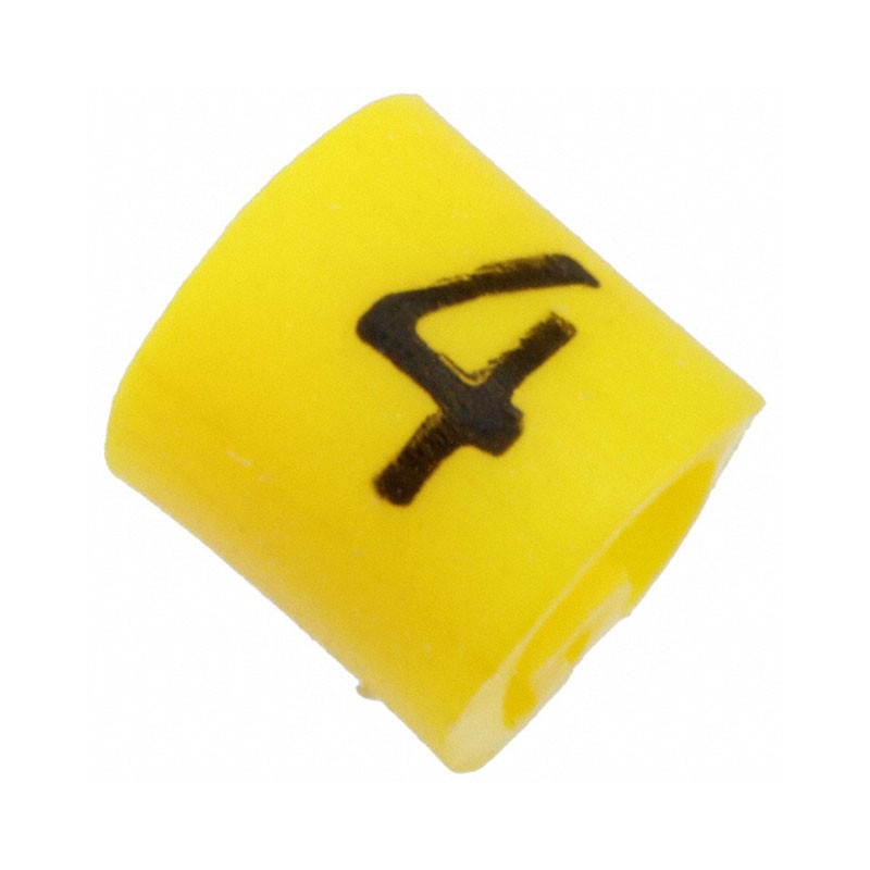 10 pcs : EC0577-000 - WIRE MARKER PUSH ON 4.5MM YELLOW