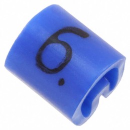 10 pcs : EC0579-000 - WIRE MARKER PUSH ON 4.5MM BLUE