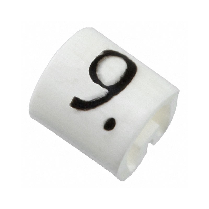 10 pcs : EC0591-000 - WIRE MARKER PUSH ON 4.5MM WHITE