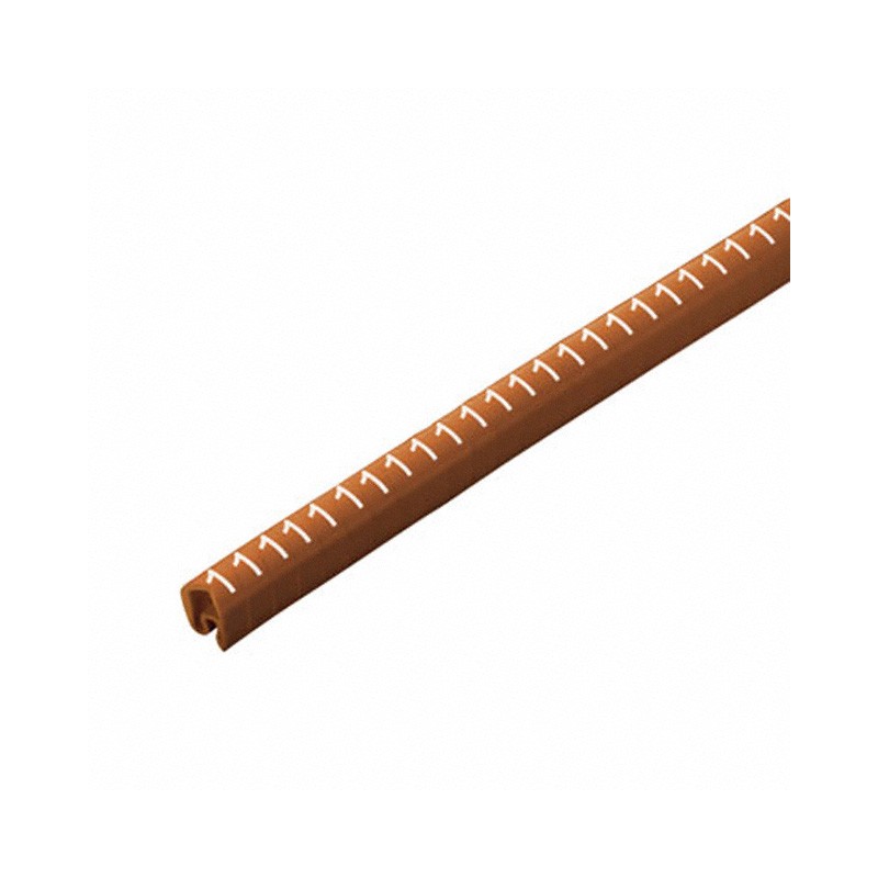 10 pcs : 1568261506 - WIRE MARKR SLIP-ON 7X4MM BRN/WHT