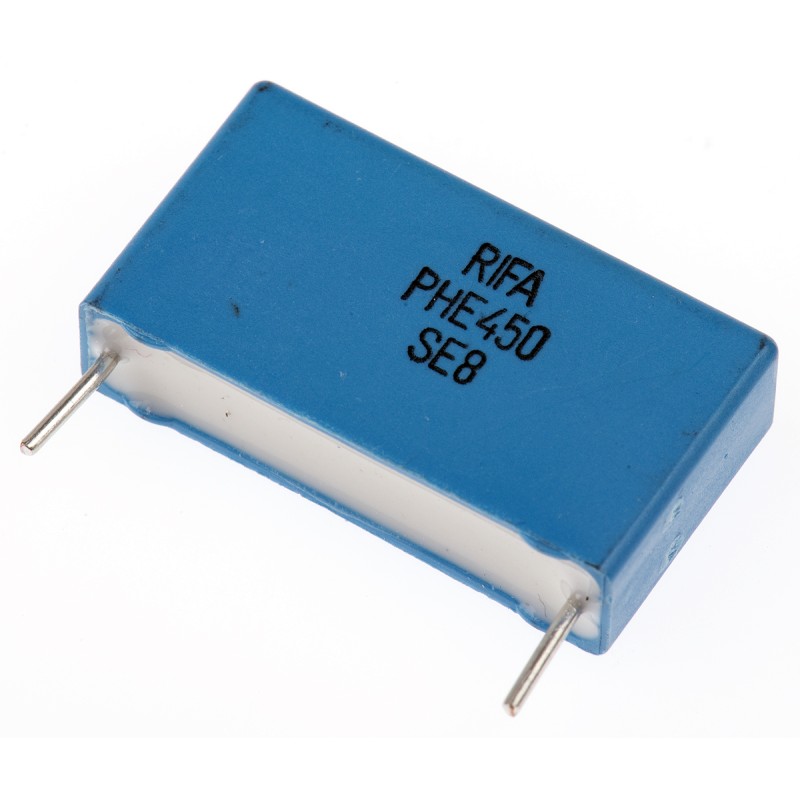 5 pcs - KEMET PHE450 Metallised Polypropylene Film Capacitor, 1.6 kV dc, 650 V ac, ±5%, 22nF, Through Hole