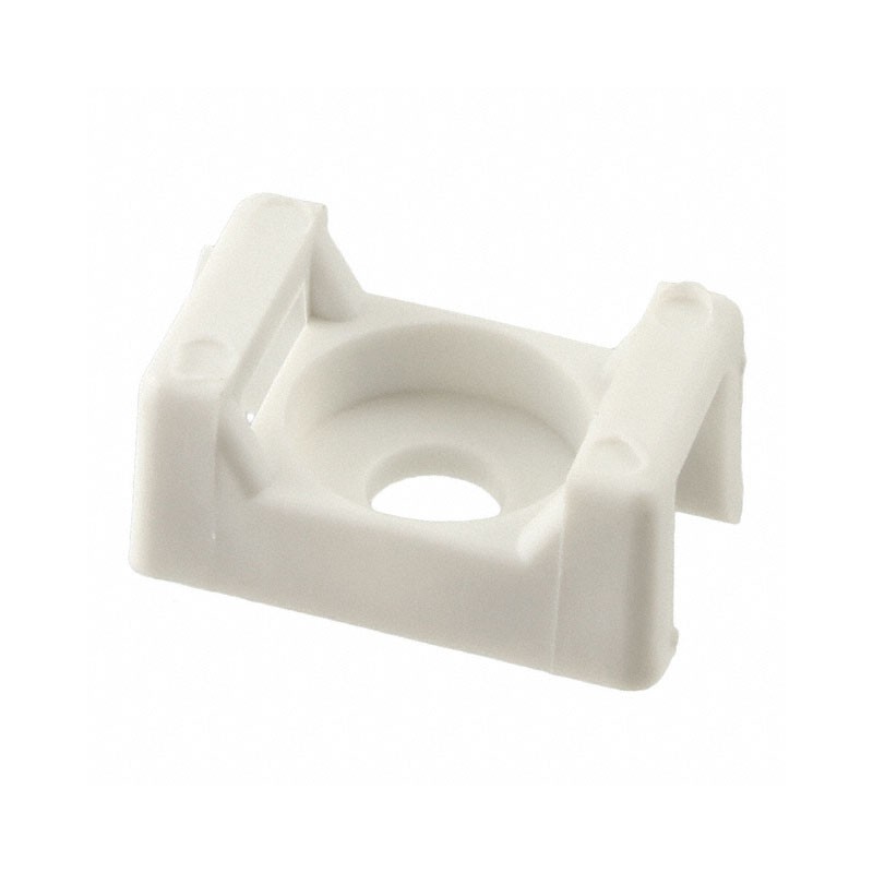 10 pcs : 608801-1 - CABLE TIE HLDR DUAL SCREW 6 WHT