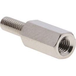 1 Pack of 50 - RS PRO Standoff, M3 x M3 Thread, 10mm Body, Brass, Male/Female, 8mm Stud