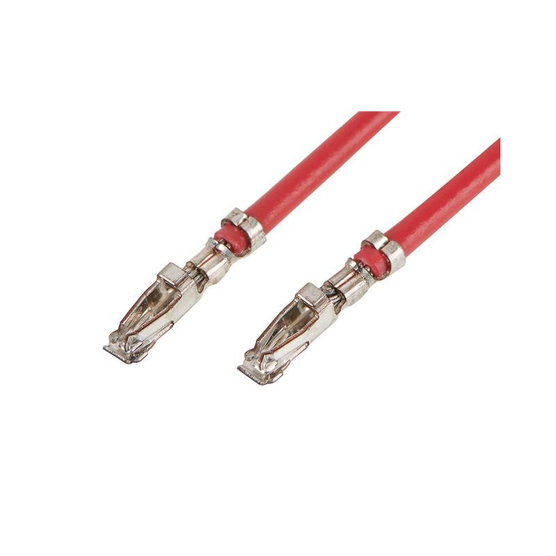 10 pcs : 2175002121 - PRE-CRIMP RED F-F 75MM 22AWG