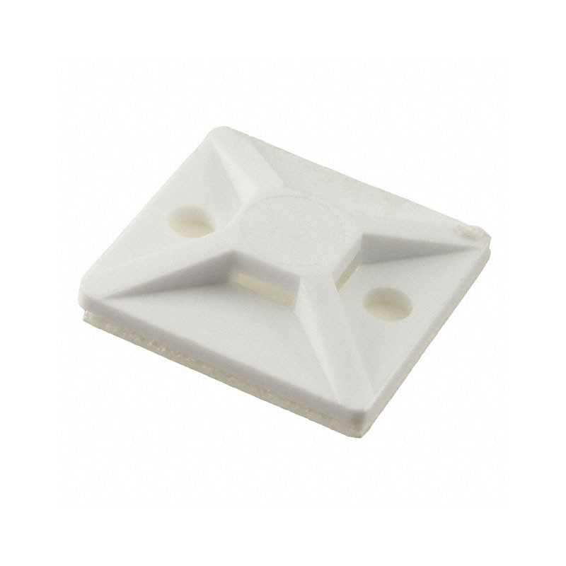 10 pcs : 608802-1 - CABLE TIE HLDR QUAD ADH WHITE