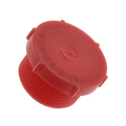 10 pcs : 12023A - METRIC THREADED PLUG:LDPE, RED,