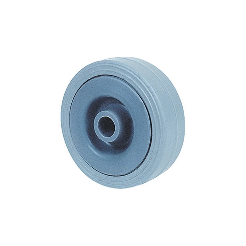 1 pcs - Guitel Hervieu Grey Rubber Non-Marking Trolley Wheel, 60kg