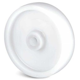 1 pcs - Guitel Hervieu White Polypropylene Impact Resistant Trolley Wheel, 160kg