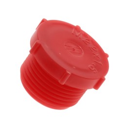 10 pcs : 10128A - METRIC THREADED PLUG:LDPE, RED,