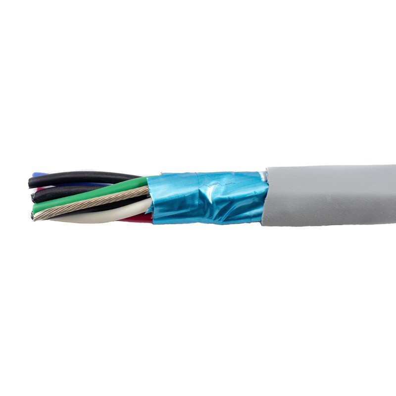 1 Reel of 30 M - Alpha Wire Twisted Pair Data Cable, 4 Pairs, 0.09 mm², 8 Cores, 28 AWG, Screened, 30m, Grey Sheath