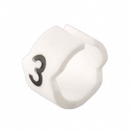 150 pcs : STD12W-3 - WIRE MARKER CLIP-ON WHITE