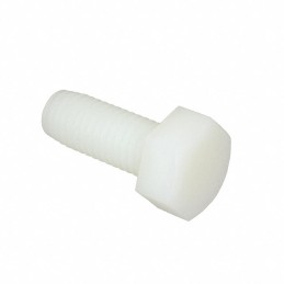 10 pcs : 50M100150J025 - HEX HEAD BOLT, NATURAL, NYLON 6/