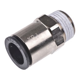 1 Pack of 2 - Legris LF3000 Series Straight Threaded Adaptor, R 3/8 Male to Push In 12 mm, Threaded-to-Tube Connection Style