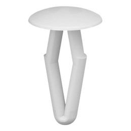 10 pcs : DF-137-060 - MOUNTING BUTTON 0.689 ACETAL WHT