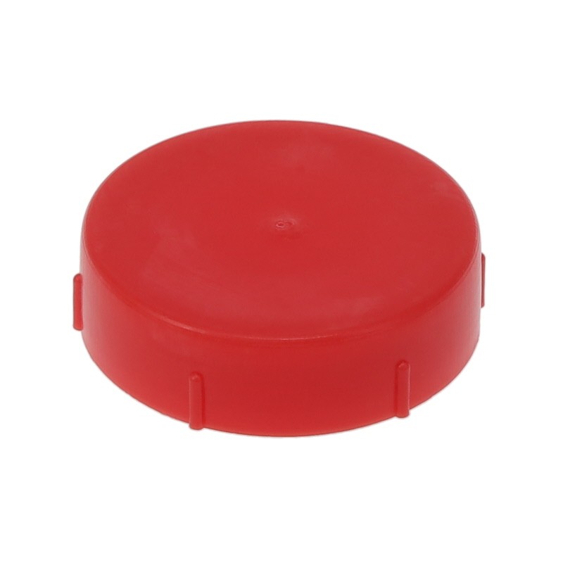 10 pcs : 12126A - METRIC THREADED CAP:LDPE RED,M52