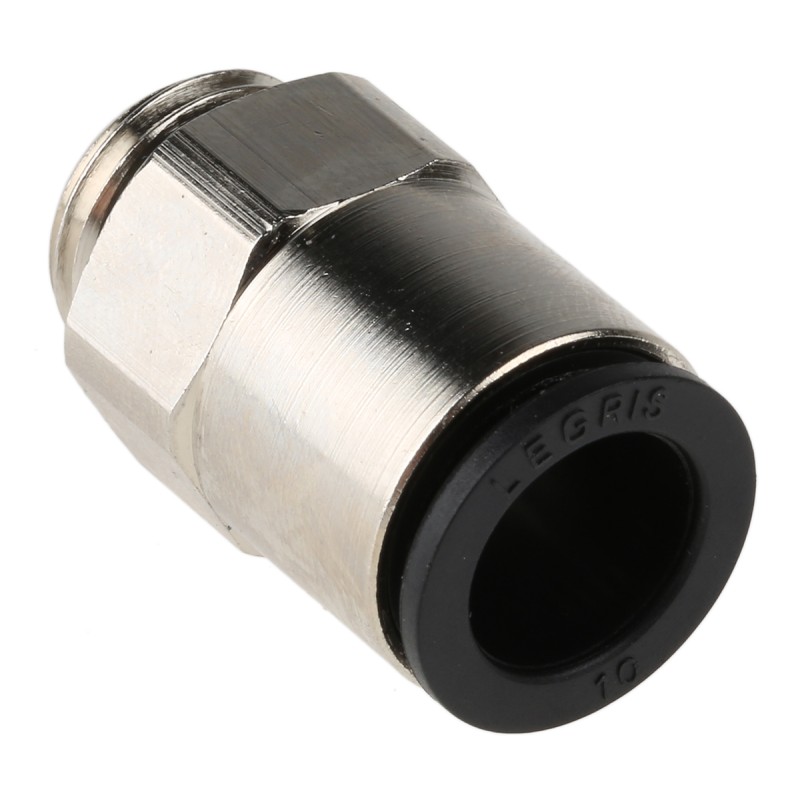 1 Pack of 2 - Legris LF3000 Series Straight Threaded Adaptor, G 1/4 Male to Push In 10 mm, Threaded-to-Tube Connection Style