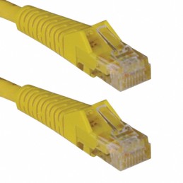 10 pcs : N001-001-YW - CABLE MOD 8P8C PLUG TO PLUG 1'