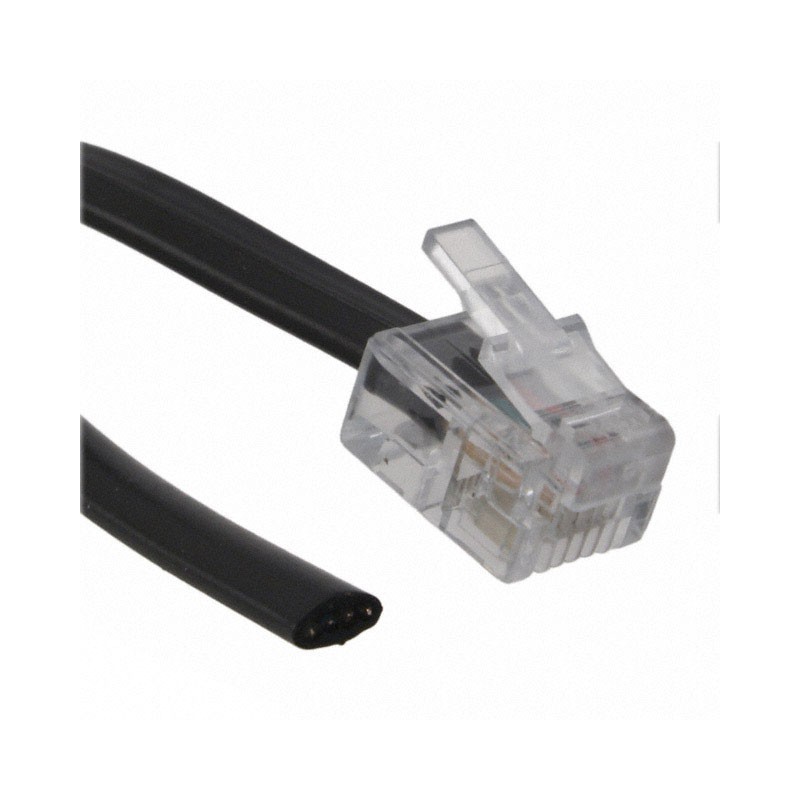 10 pcs : 513-26-6400-BL-0007F - CABLE MOD 6P4C PLUG TO CABLE 7'