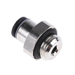 1 Pack of 5 - Legris LF3000 Series Straight Threaded Adaptor, G 1/8 Male to Push In 4 mm, Threaded-to-Tube Connection Style