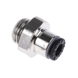 1 Pack of 5 - Legris LF3000 Series Straight Threaded Adaptor, G 1/8 Male to Push In 4 mm, Threaded-to-Tube Connection Style