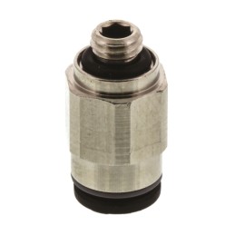 1 Pack of 5 - Legris LF3000 Series Straight Threaded Adaptor, M5 Male to Push In 4 mm, Threaded-to-Tube Connection Style