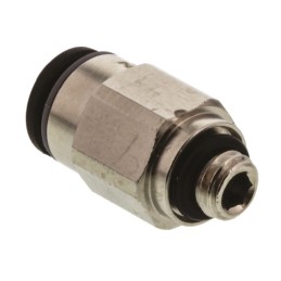 1 Pack of 5 - Legris LF3000 Series Straight Threaded Adaptor, M5 Male to Push In 4 mm, Threaded-to-Tube Connection Style