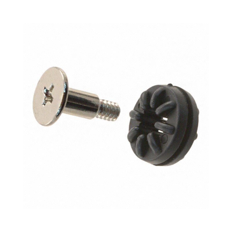 10 pcs : 775 - SCREW GROMMET 6-32 RUBBER BLACK