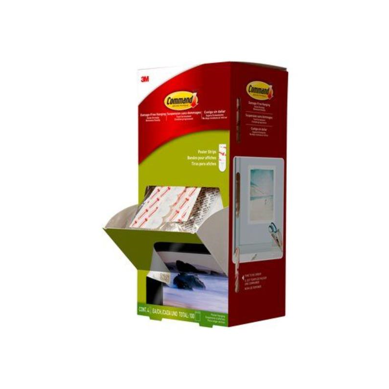 10 pcs : 17024CABPK - COMMAND POSTER STRIPS TRIAL