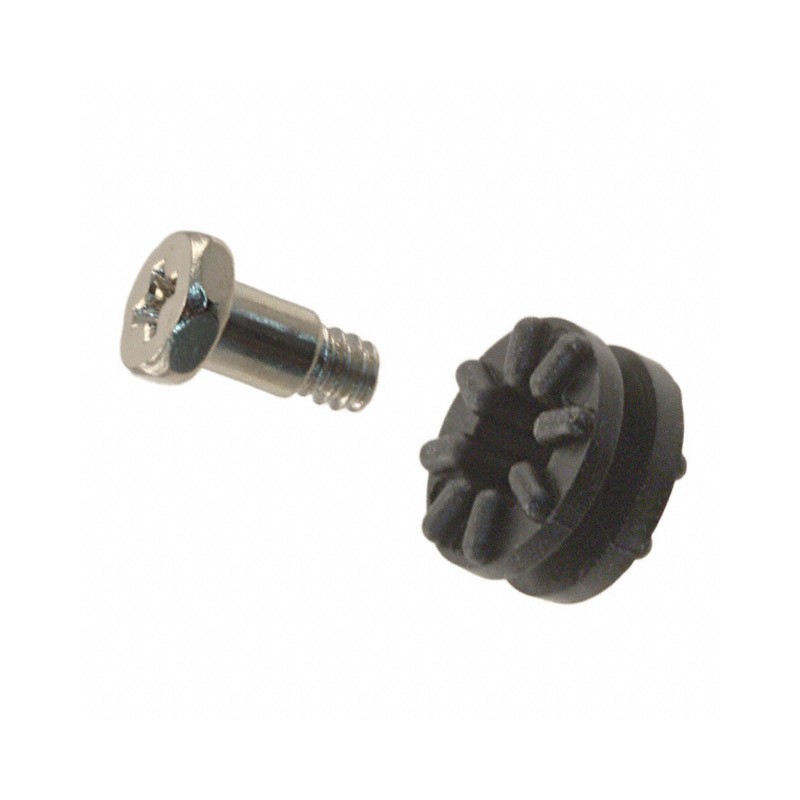 10 pcs : 765 - SCREW GROMMET 6-32 RUBBER BLACK