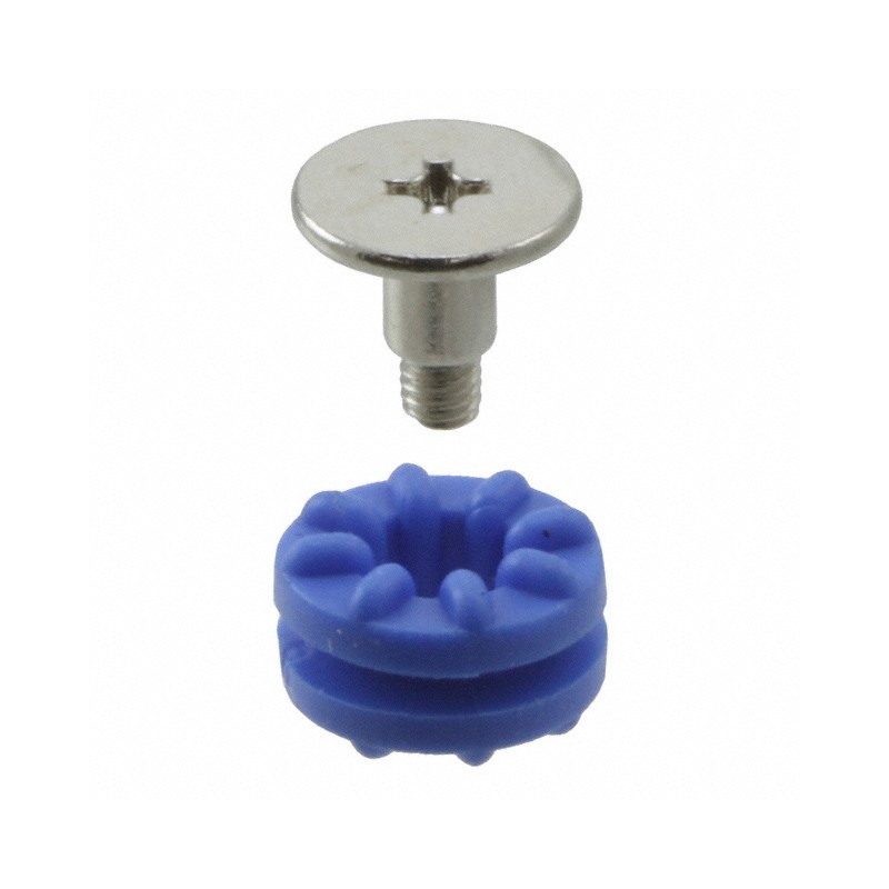 10 pcs : 768 - SCREW GROMMET M3 RUBBER BLUE