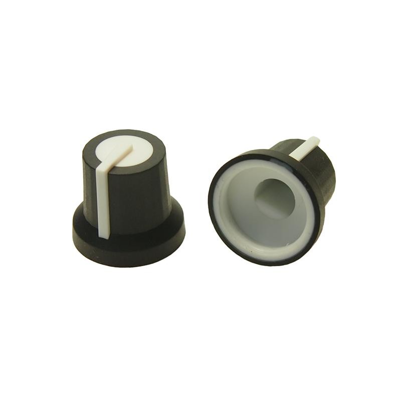 10 pcs : CL170822FR - KNOB K87MAR BLK 6MM USAD WHITE