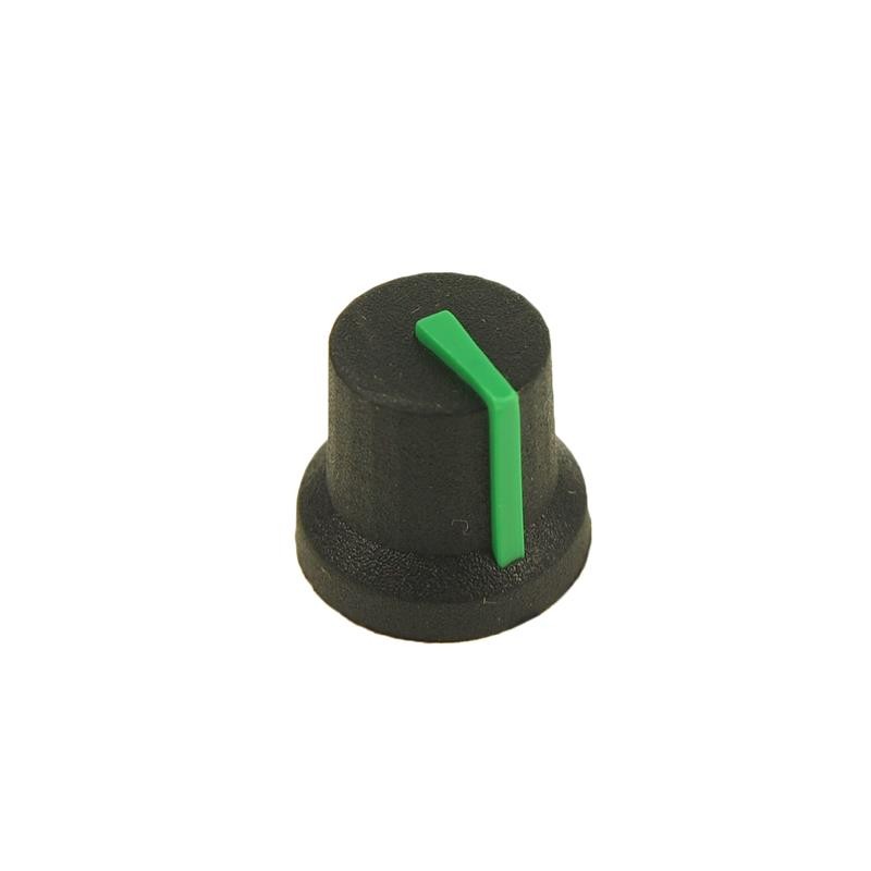10 pcs : CL170847CR - KNOB K87MBR BLK 6MM SPL GREEN