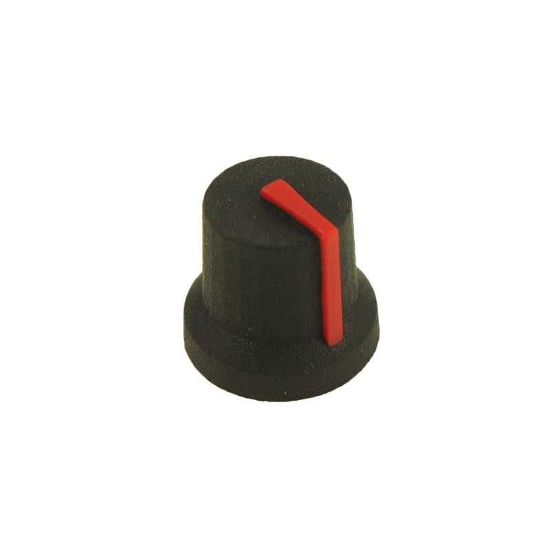 10 pcs : CL170842CR - KNOB K87MBR BLACK 6MM SPL RED