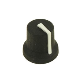 10 pcs : CL170849BR - KNOB K87MBR BLACK 6MM D WHITE