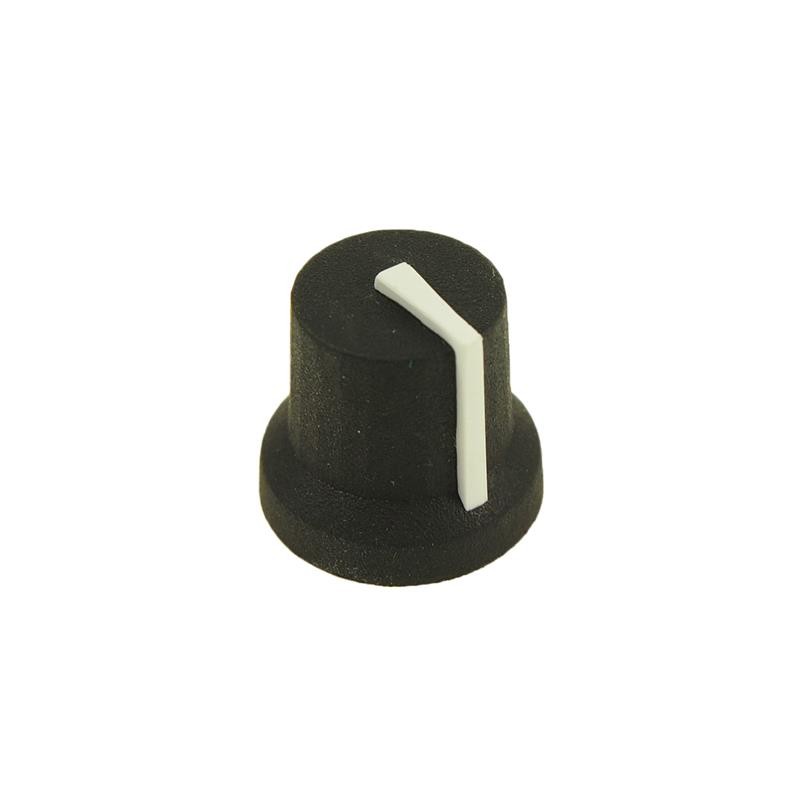 10 pcs : CL170849BR - KNOB K87MBR BLACK 6MM D WHITE
