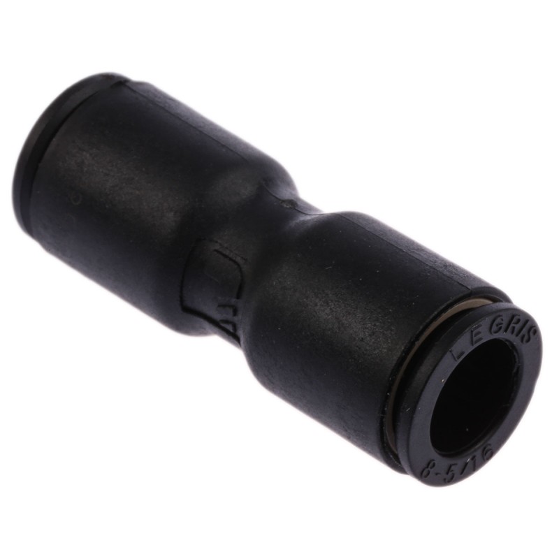 1 Pack of 5 - Legris LF3000 Series Straight Tube-to-Tube Adaptor, Push In 8 mm to Push In 8 mm, Tube-to-Tube Connection Style