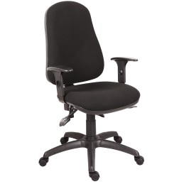 1 pcs - RS PRO Black Fabric Typist Chair