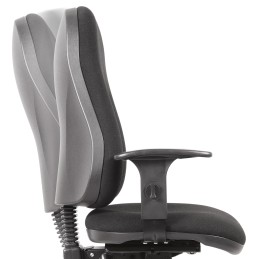 1 pcs - RS PRO Black Fabric Typist Chair