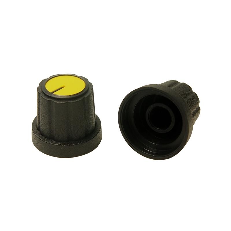 10 pcs : CP3505 - C18 BLK/YELLOW CAP ML 6MM SPL