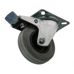 1 pcs - RS PRO Braked Swivel Castor Wheel, 70kg Capacity, 100mm Wheel