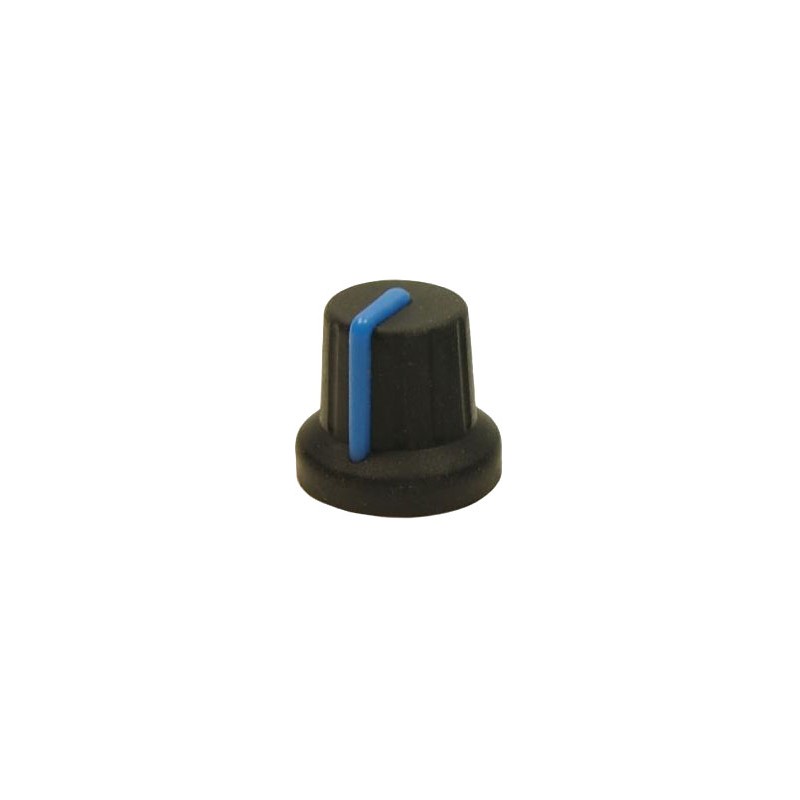 10 pcs : FC72603S - KNOB K86R BLACK/BLUE 6MM SPLINE