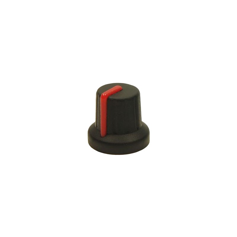 10 pcs : FC72602S - KNOB K86R BLACK/RED 6MM SPLINE