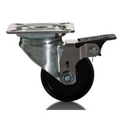 1 pcs - Tente Braked Swivel Castor Wheel, 40kg Capacity, 50mm Wheel